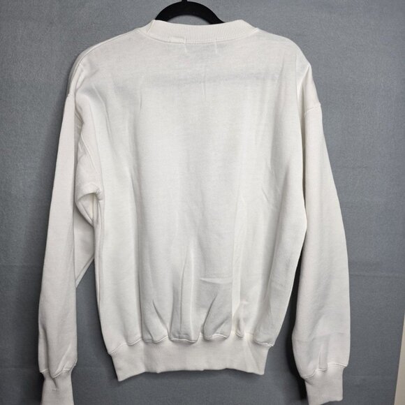 Vintage 90s Ben Hogan Tour Sweatshirt White Long Sleeve Retro Medium Cotton Poly - Picture 3 of 4